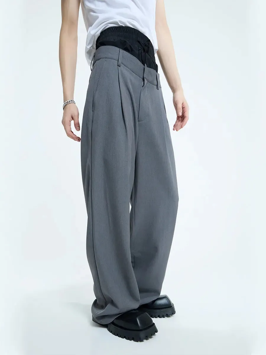【23s September.】Double Layer High Waist Relaxed Pants