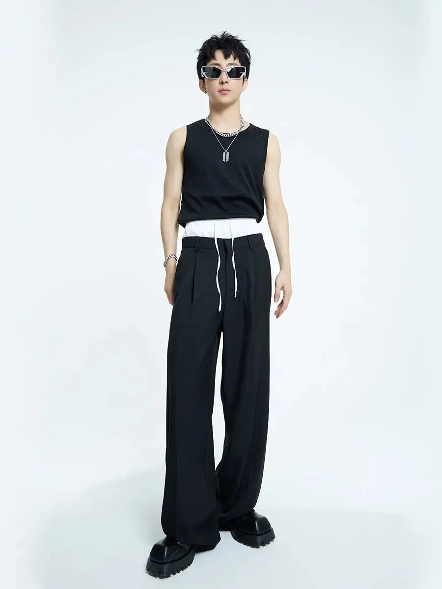 【23s September.】Double Layer High Waist Relaxed Pants