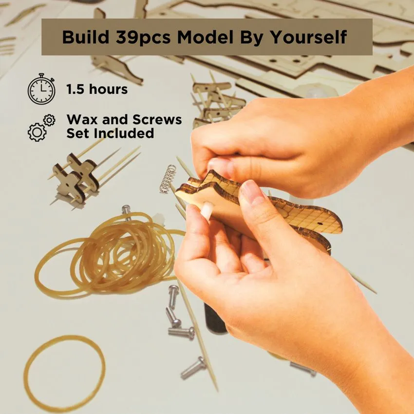 3D Wooden Rubber Band Shotgun Puzzle