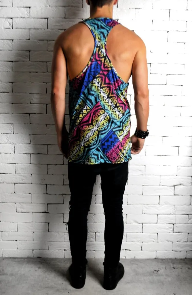 AC Sketch Logo Ibiza Vest - Rainbow Aztec