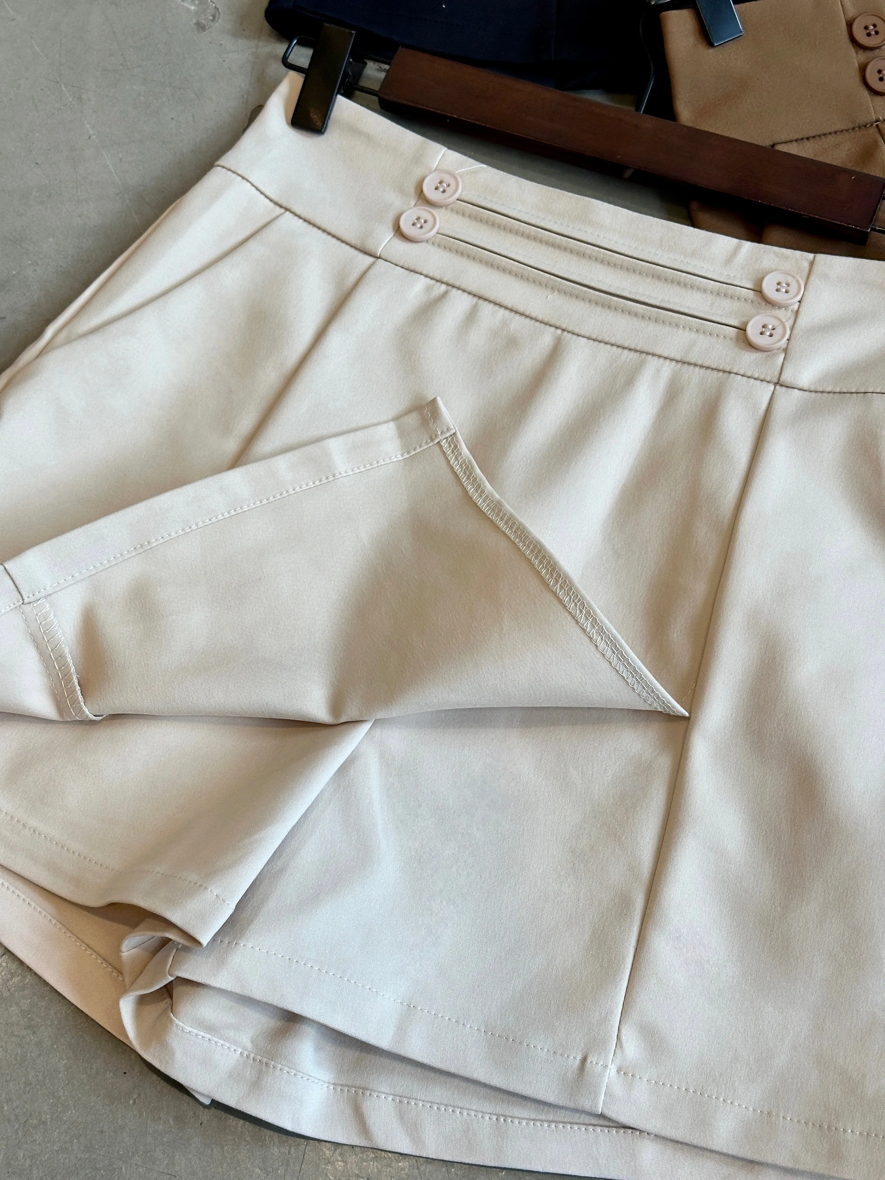 ACEWIN High Waist Button Detail Skort (Size S-XL) 501757