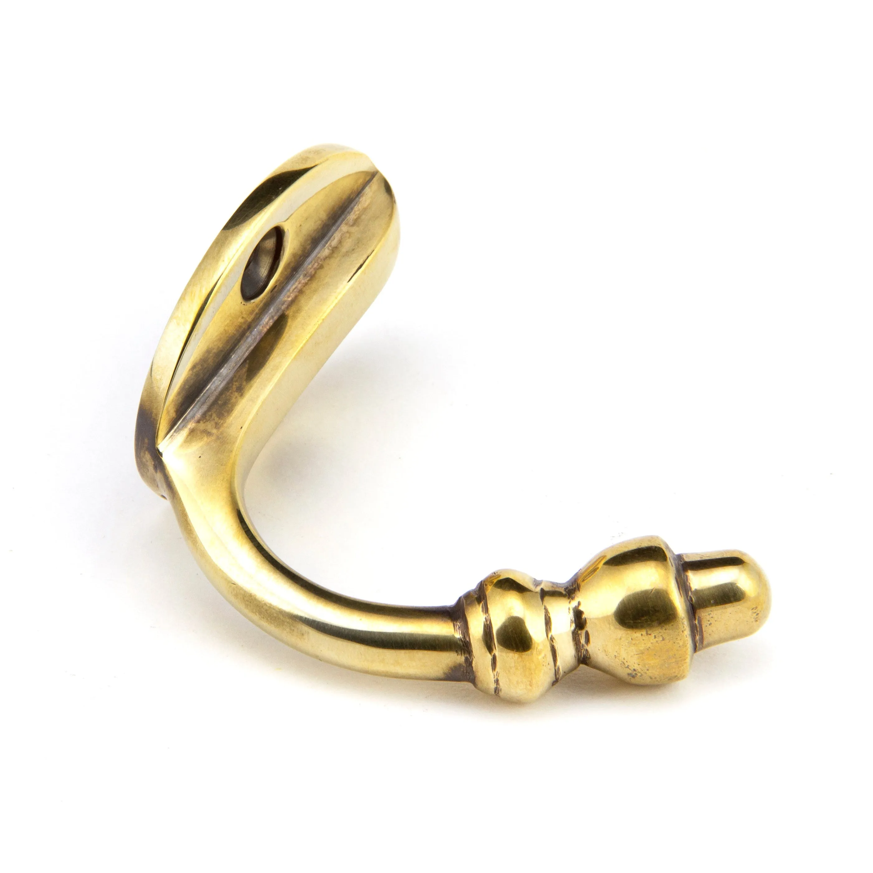 Aged Brass Coat Hook | From The Anvil