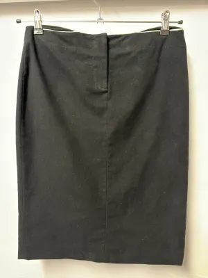 Alexander McQueen Black Velvet Pencil Skirt 12/44