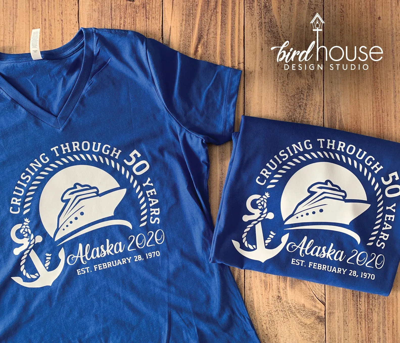 Anniversary Cruising through Years Shirt, Cute Personalized Cruise Tee, Any Color & Text