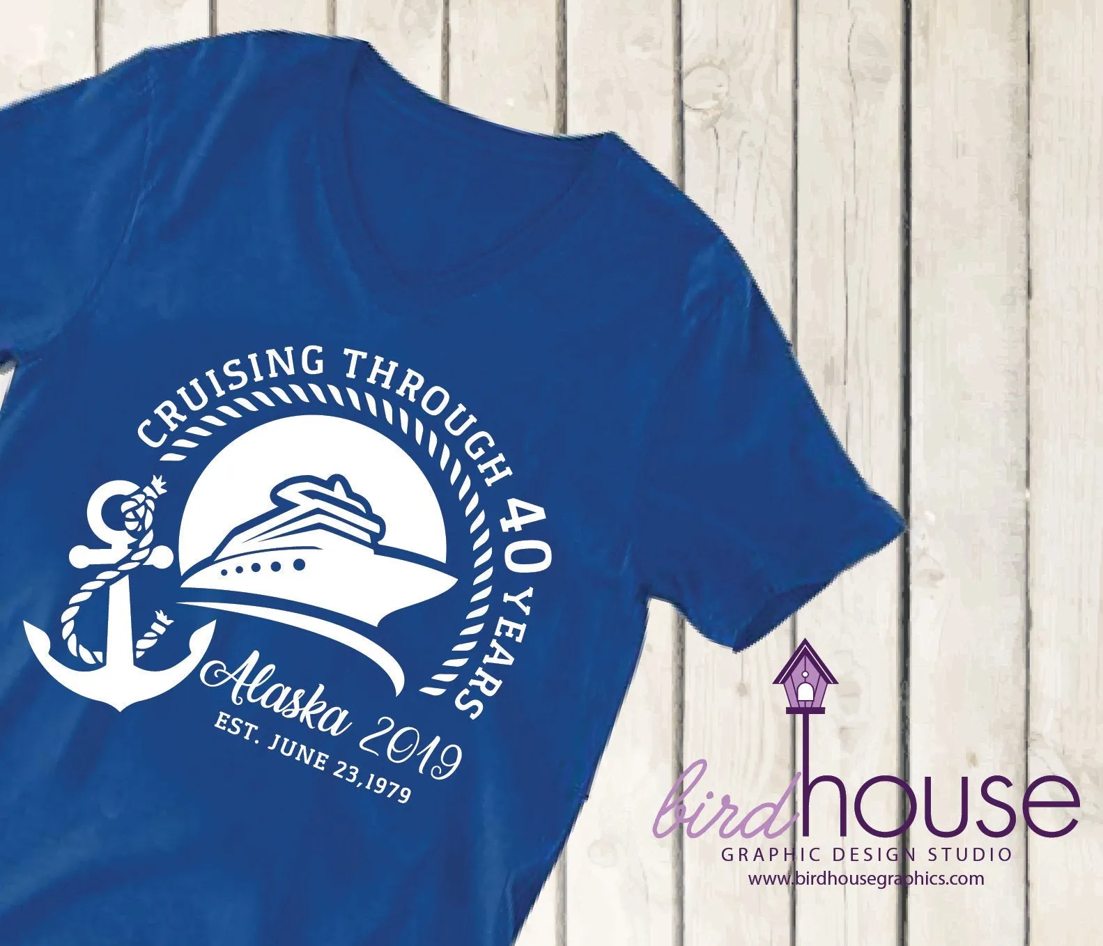 Anniversary Cruising through Years Shirt, Cute Personalized Cruise Tee, Any Color & Text