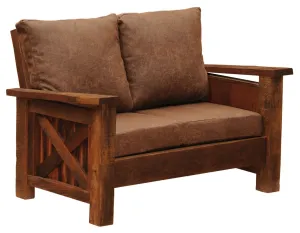 Barnwood Framed Loveseat - w/Upgrade Fabric