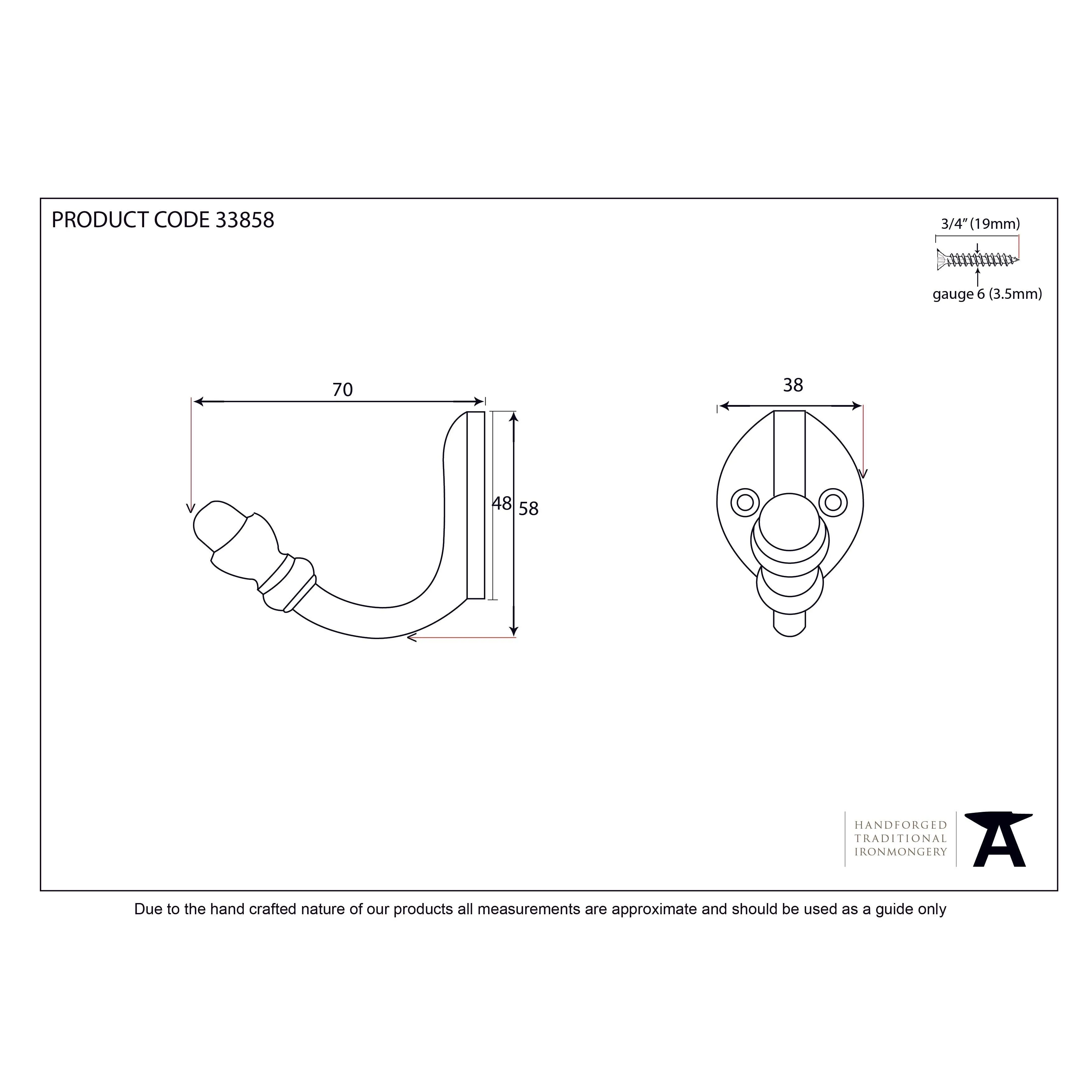 Beeswax Coat Hook | From The Anvil
