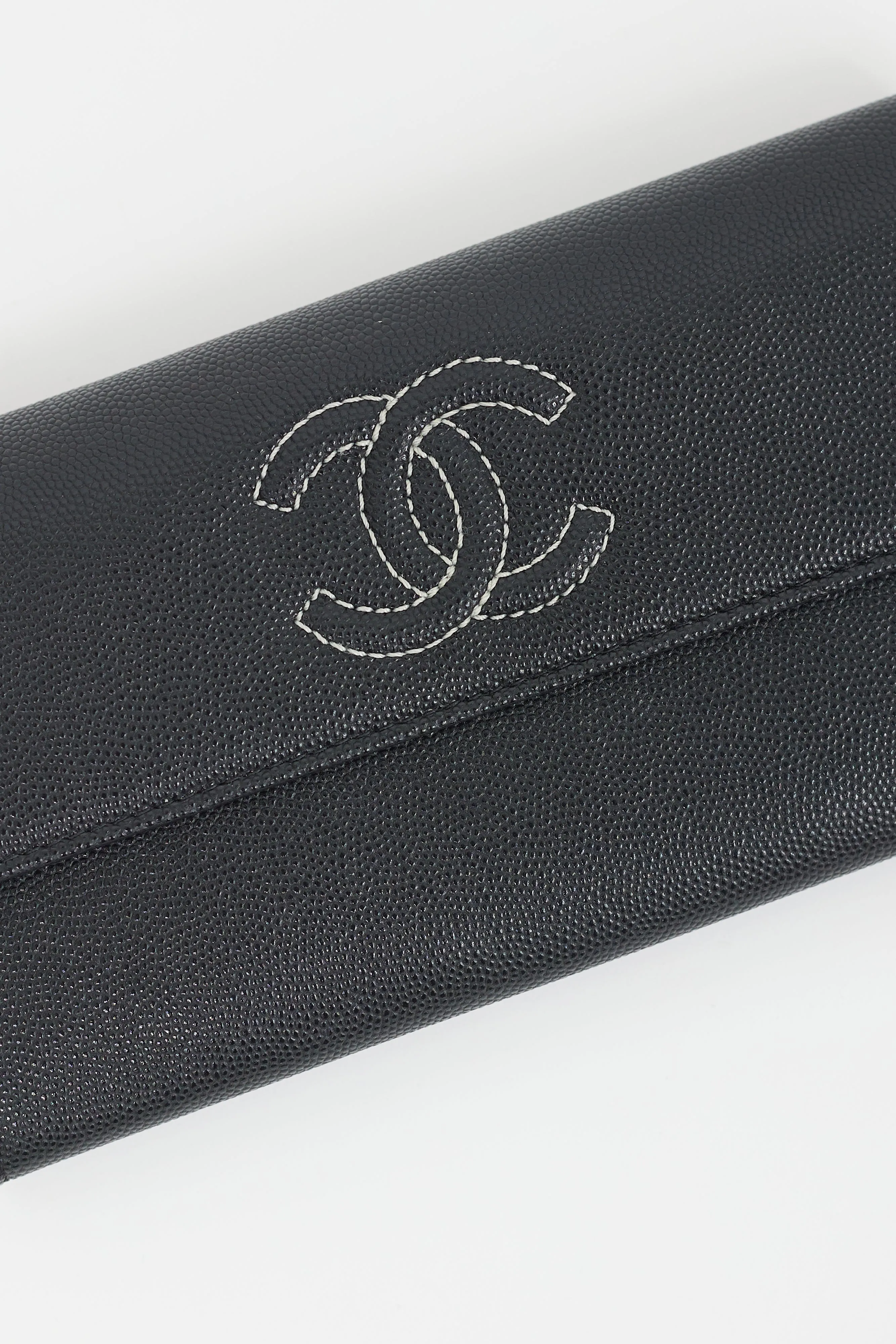 Black Caviar Timeless CC Long Flap Wallet