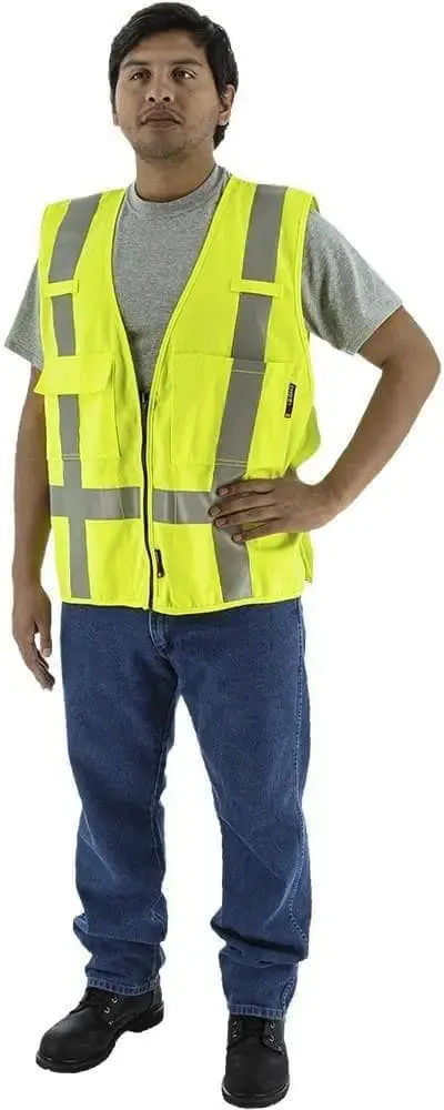 BLAZETEX - FR High Viz Safety Vest, Lime