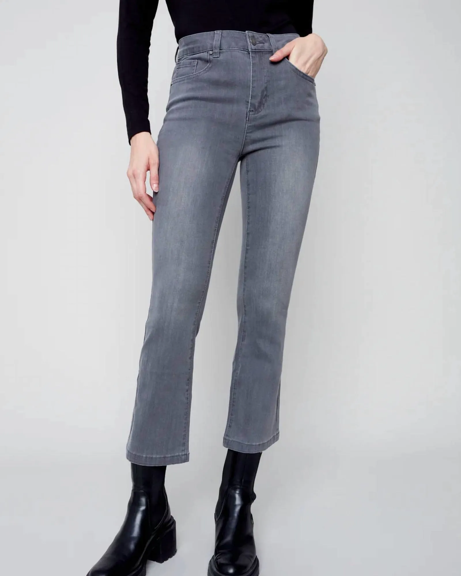 Bootcut Leg In Grey | Grey