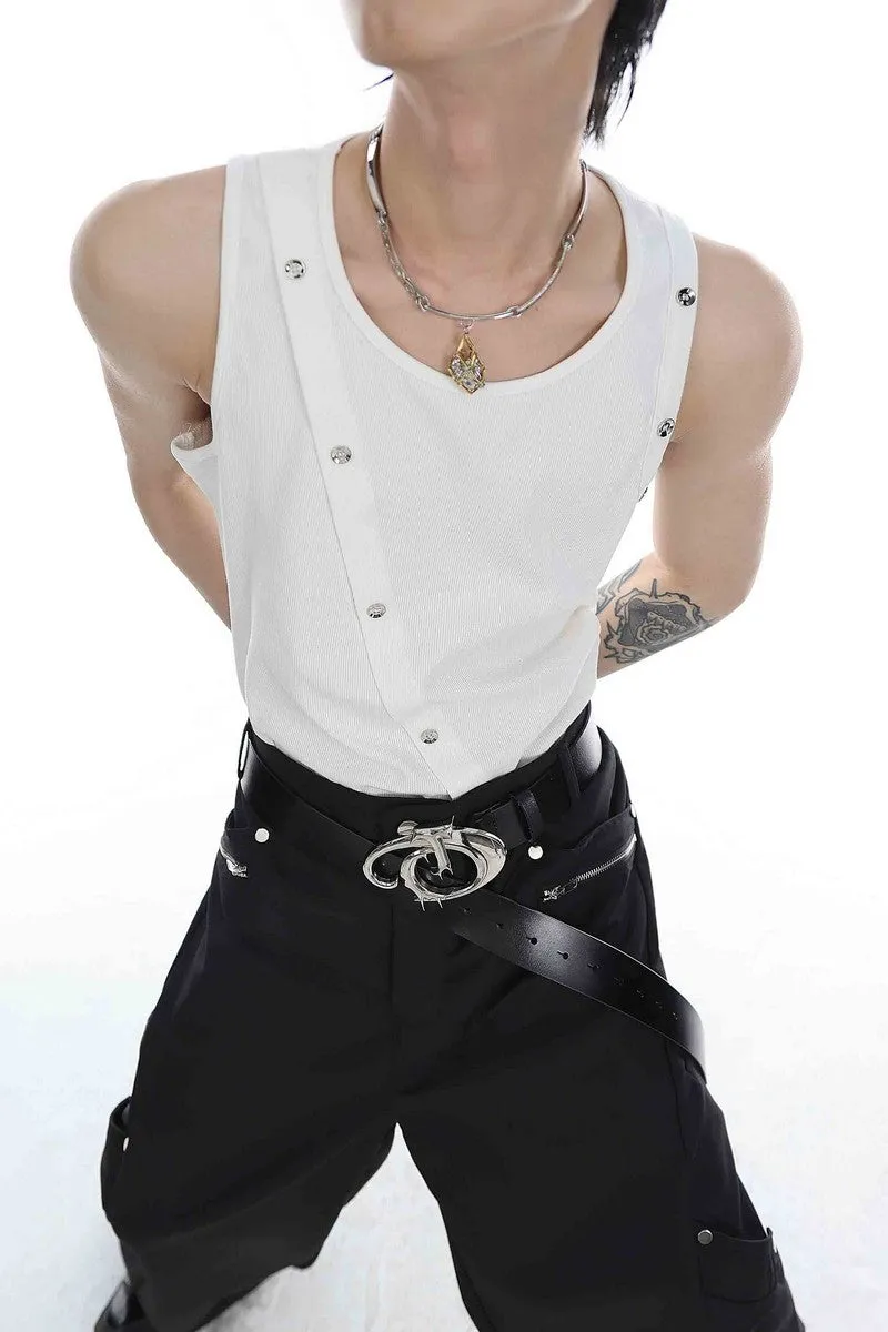 Breasted Knitted Vest Tee