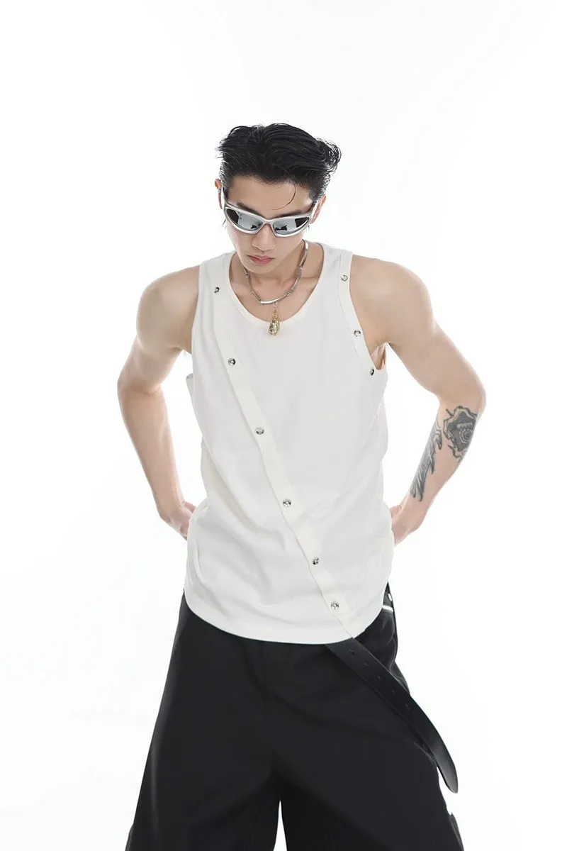 Breasted Knitted Vest Tee