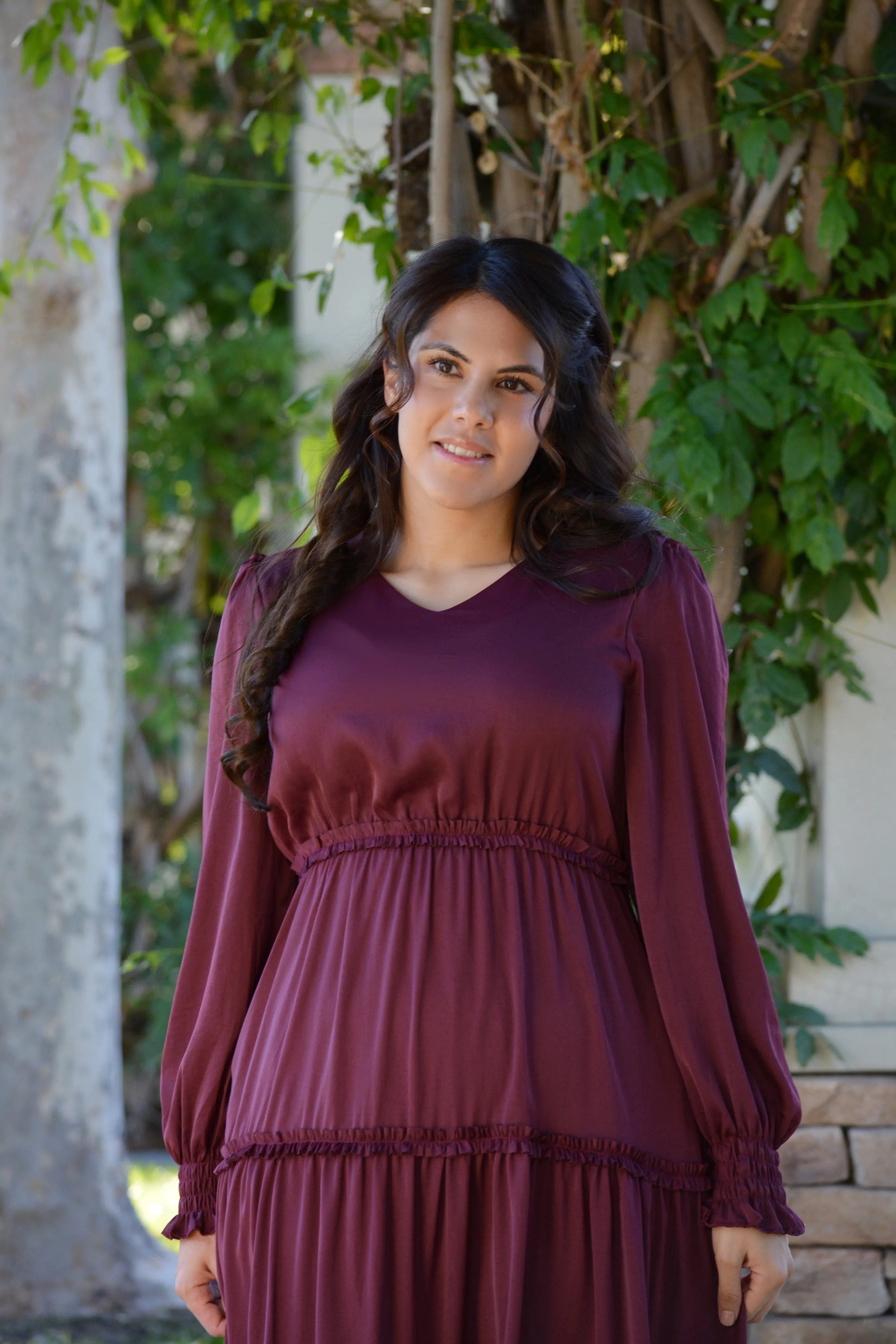 Bristol Burgundy Midi Dress
