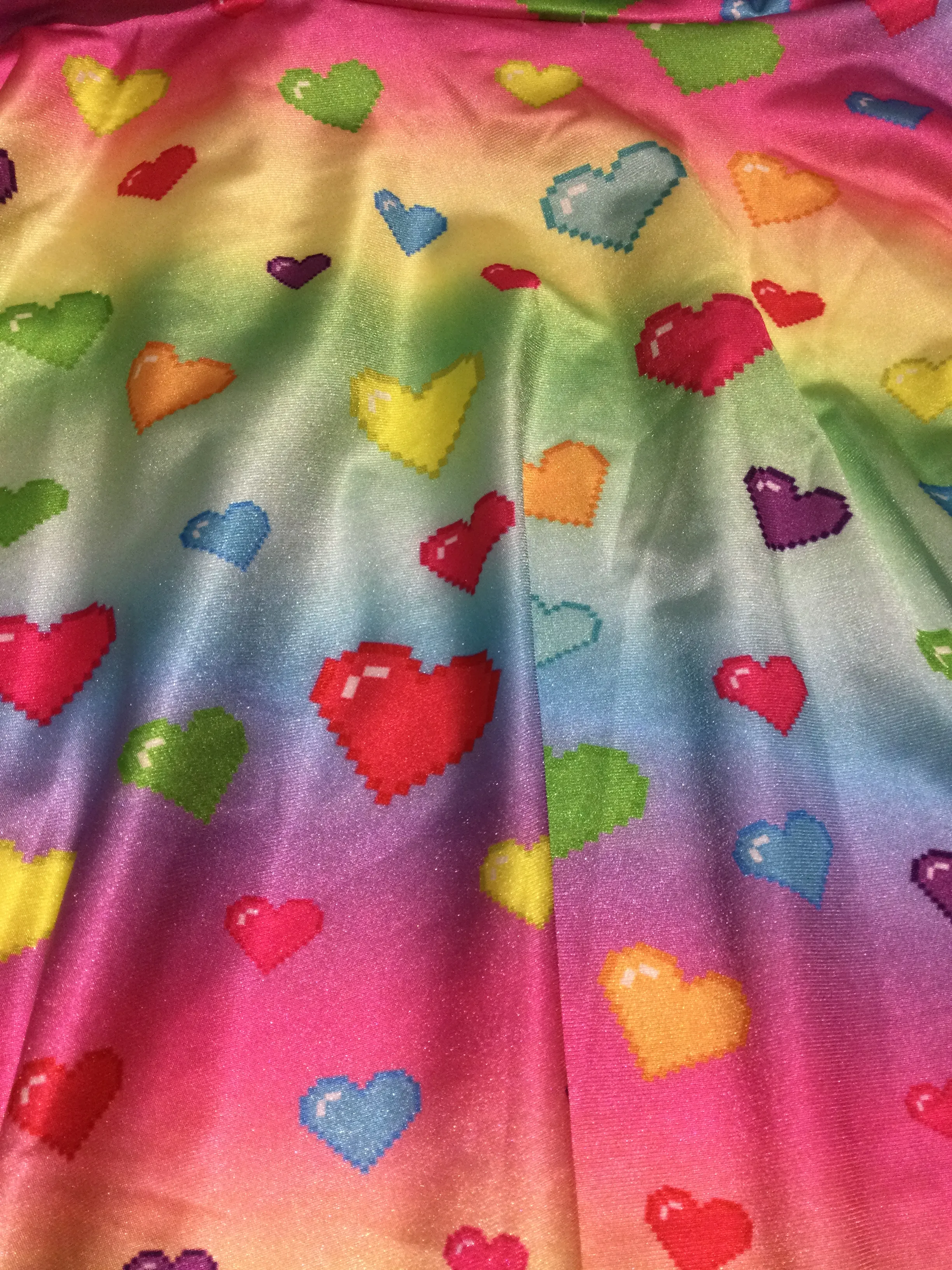 Candelicious Rainbow Hearts Mini Skirt