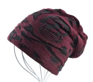 Casual Alt Goth Skull Pattern Beanie