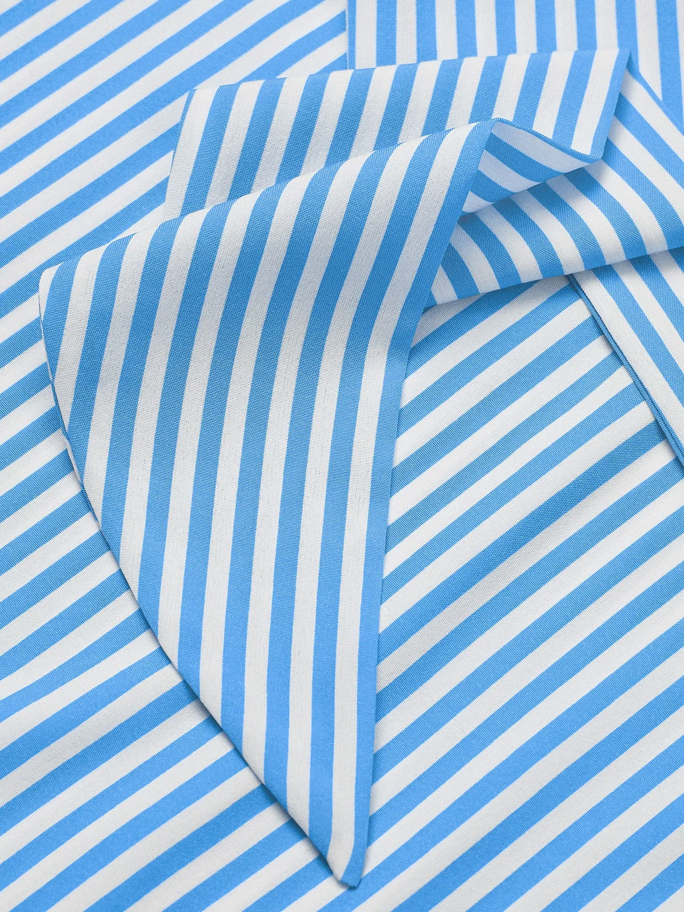 Casual V-neck Striped Tie-waist Shirt Maxi Dress