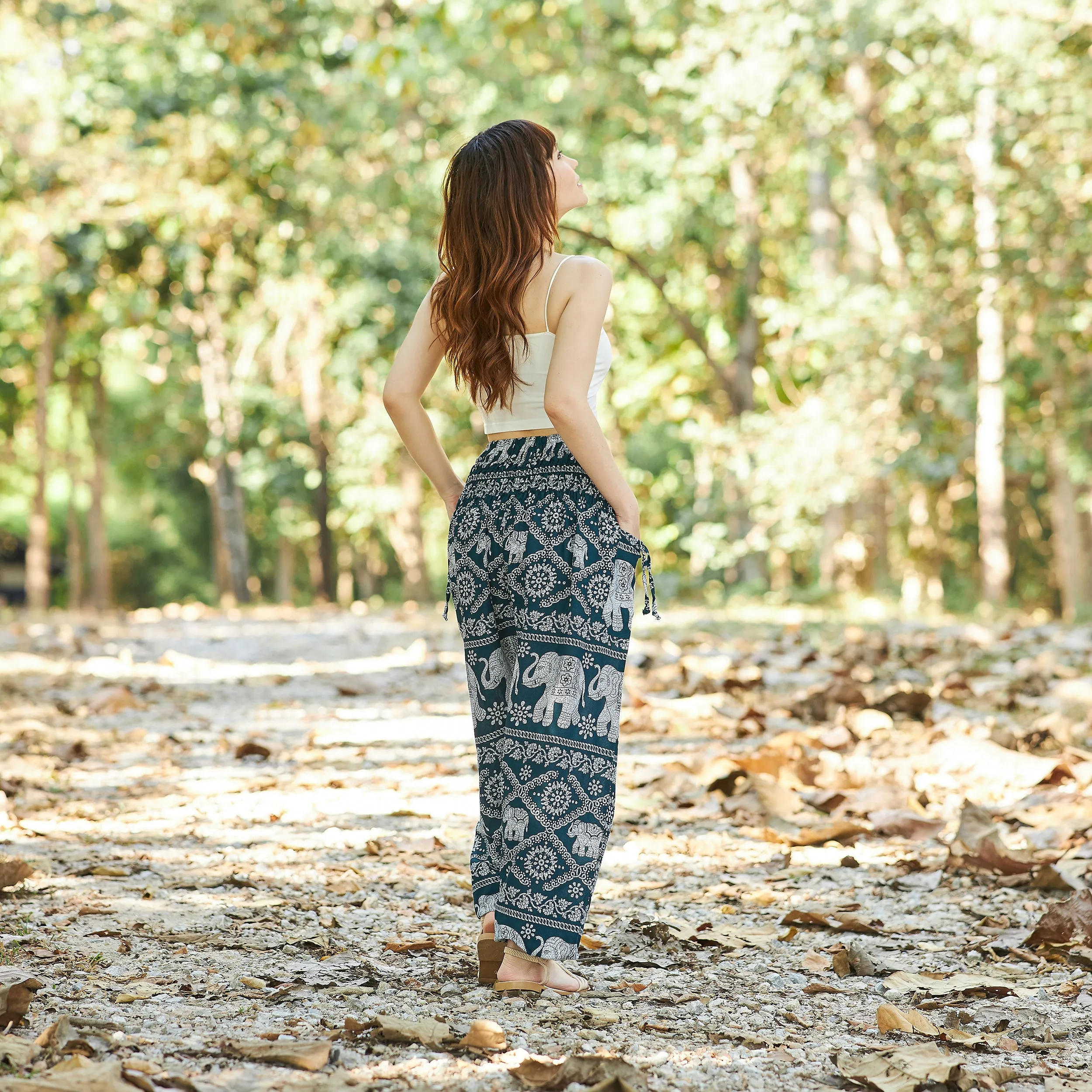 Chain elephant harem pants