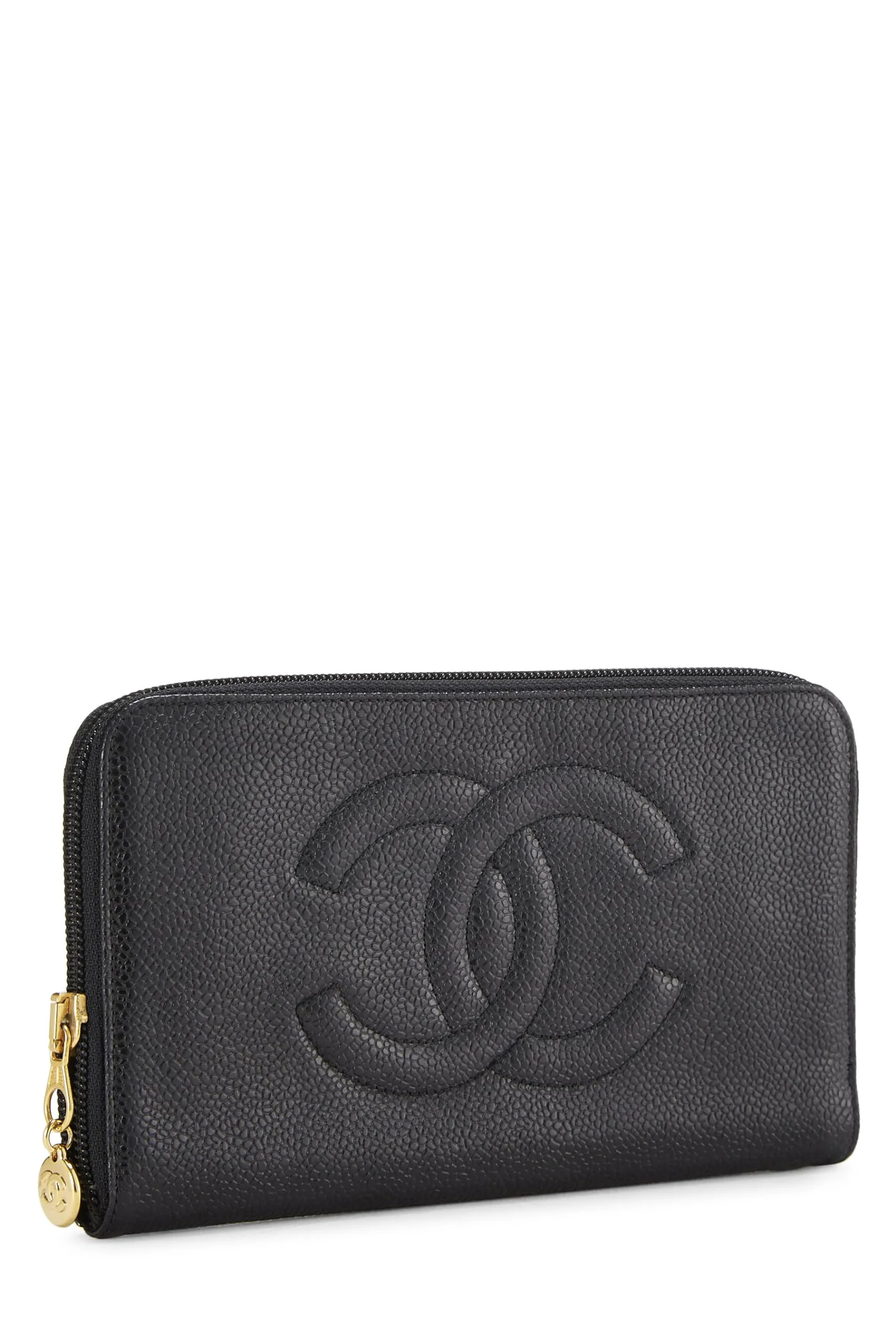 Chanel,  Black Caviar 'CC' Timeless Organzier, Black