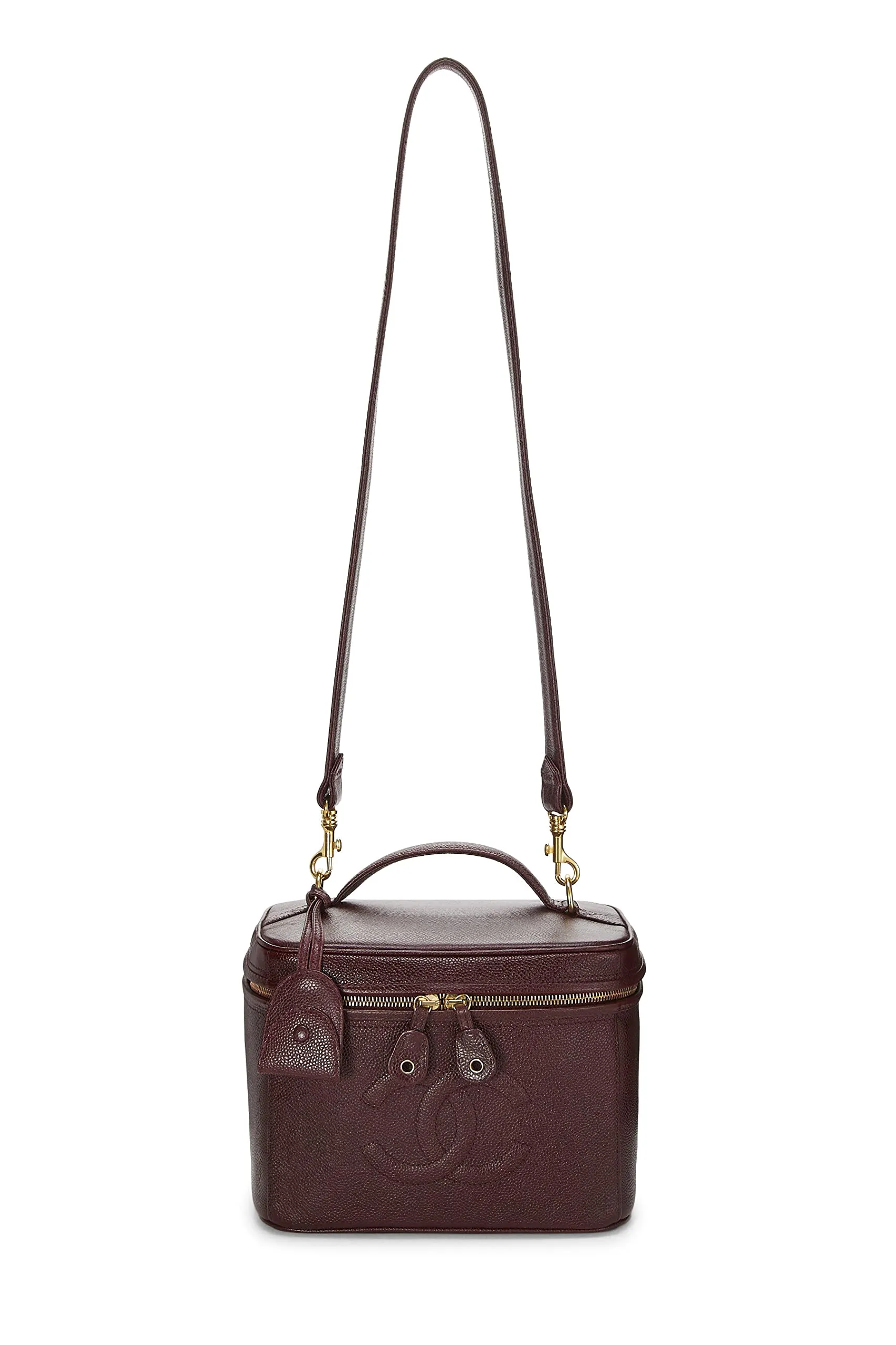 Chanel,  Burgundy Caviar Timeless Vanity Large, Burgundy