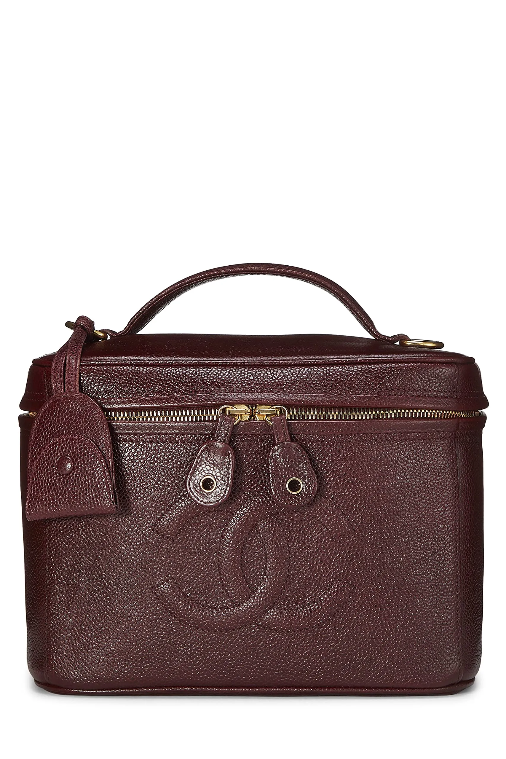 Chanel,  Burgundy Caviar Timeless Vanity Large, Burgundy
