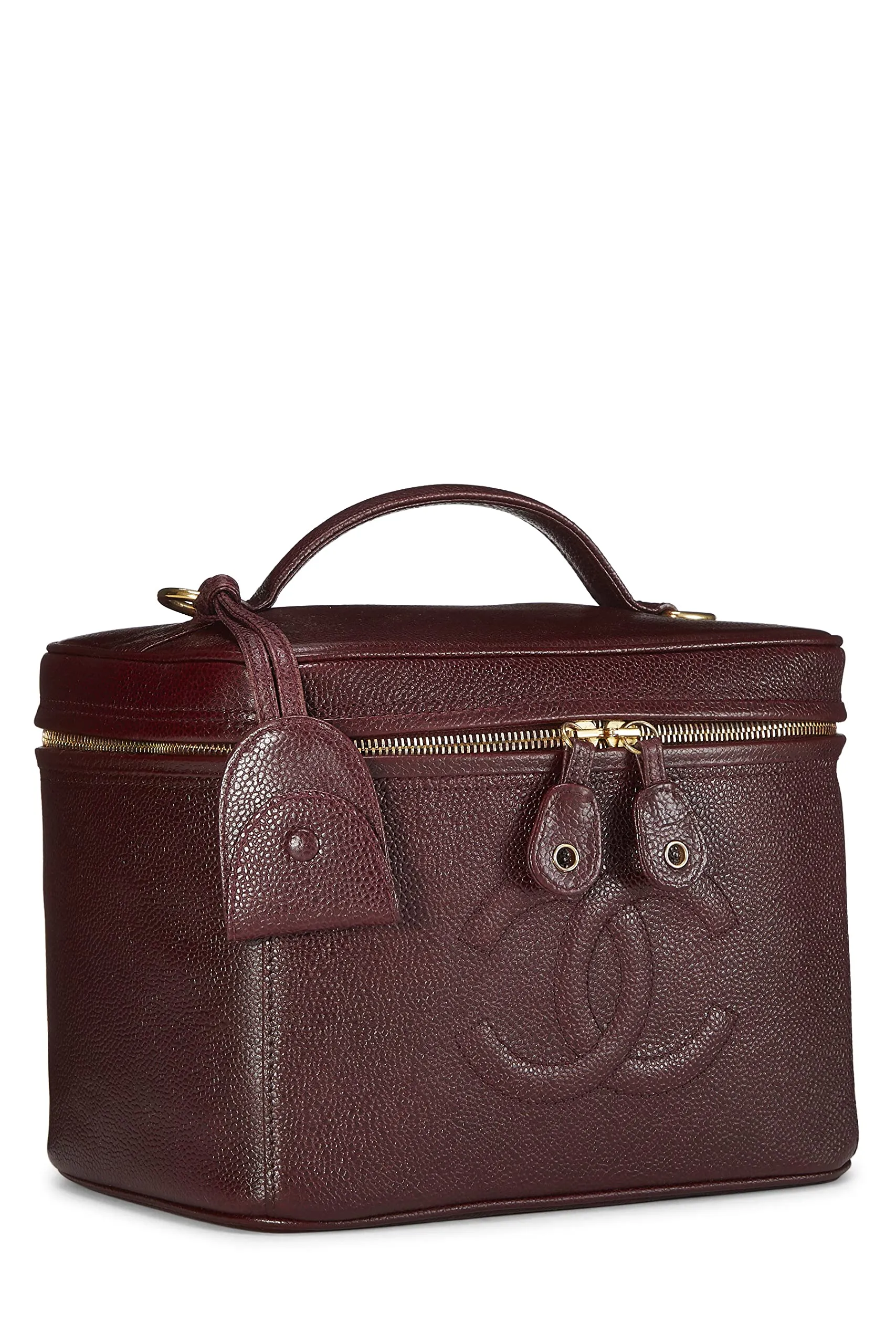 Chanel,  Burgundy Caviar Timeless Vanity Large, Burgundy