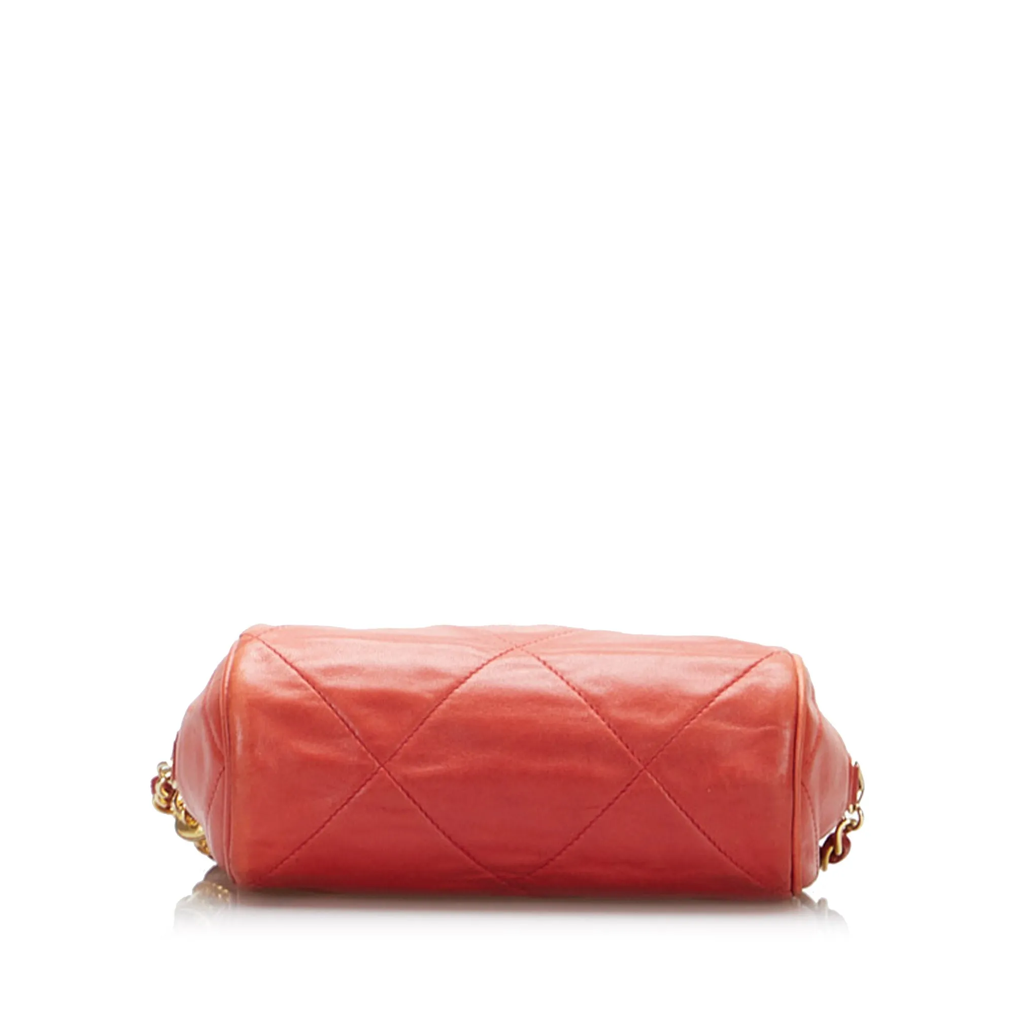 Chanel CC Timeless Crossbody Red Lambskin Gold