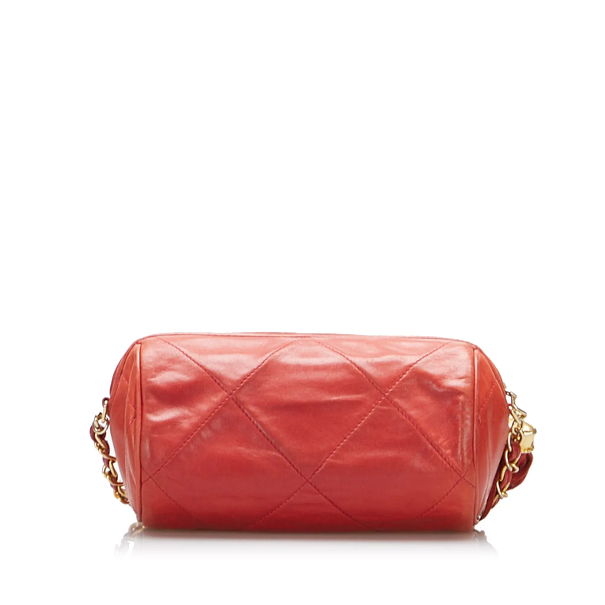 Chanel CC Timeless Crossbody Red Lambskin Gold