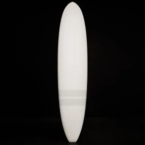 Classic Longboard  8'6" - Matte White & Grey Stripe