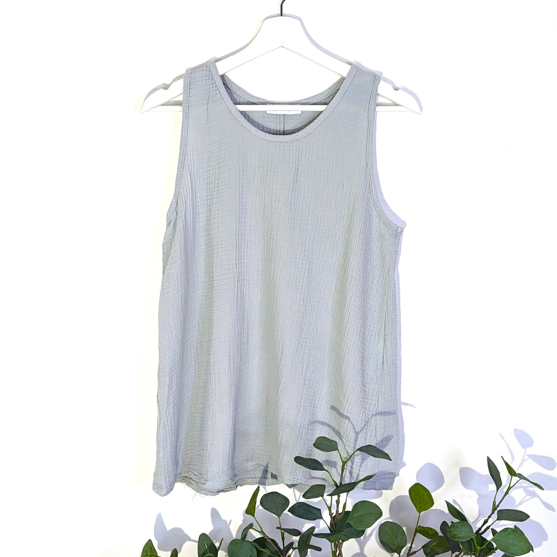 Cotton waffle type fabric vest top (S-M)