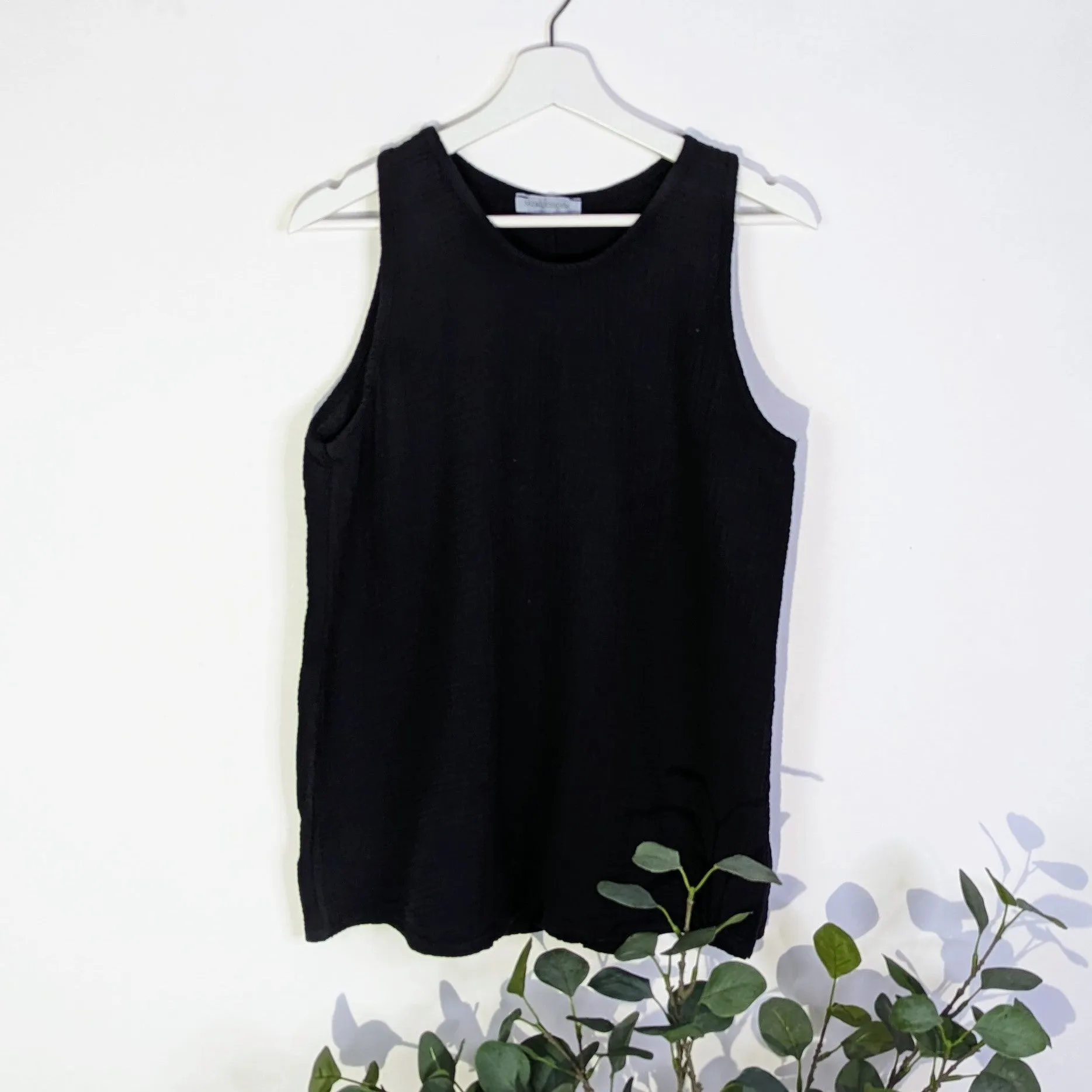 Cotton waffle type fabric vest top (S-M)