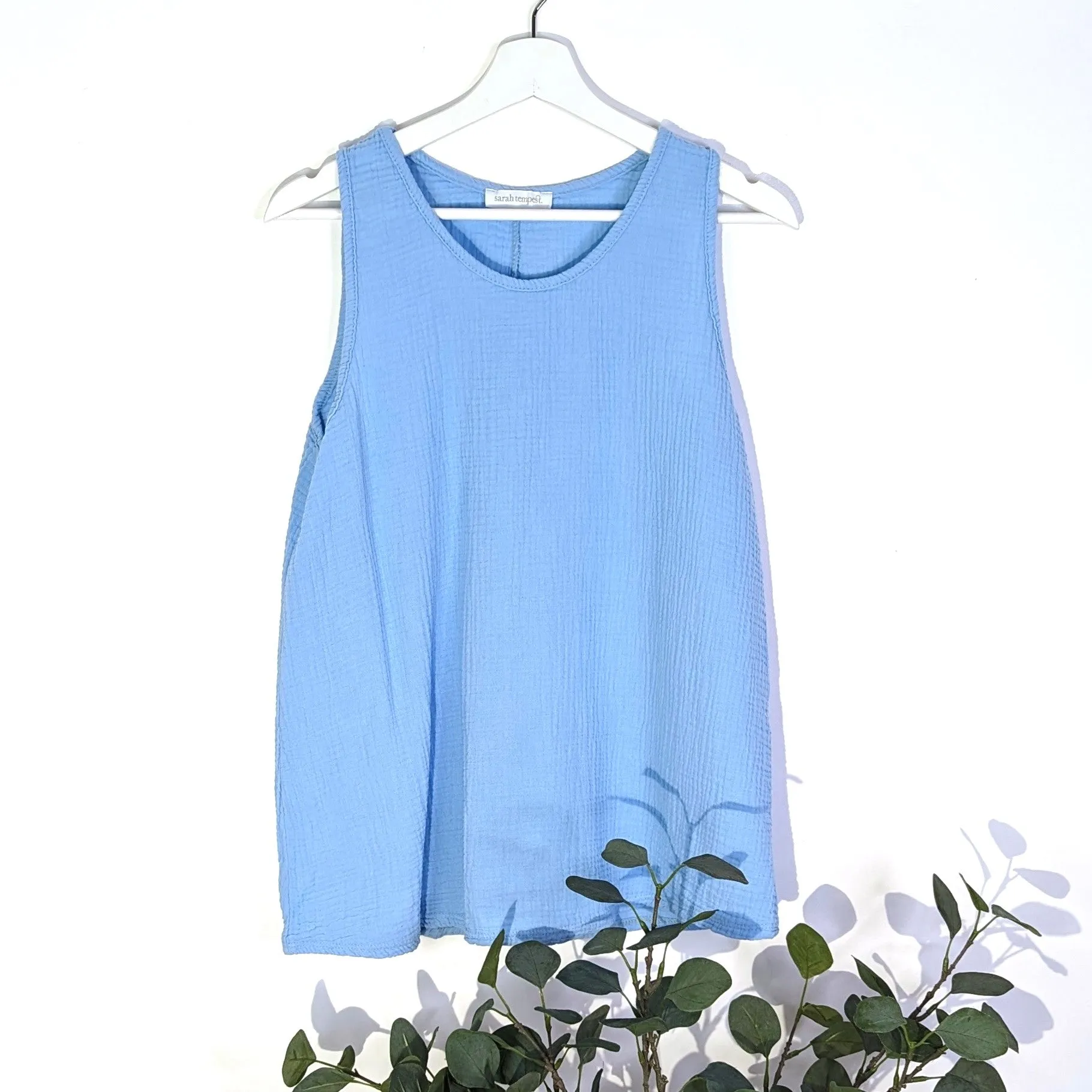 Cotton waffle type fabric vest top (S-M)
