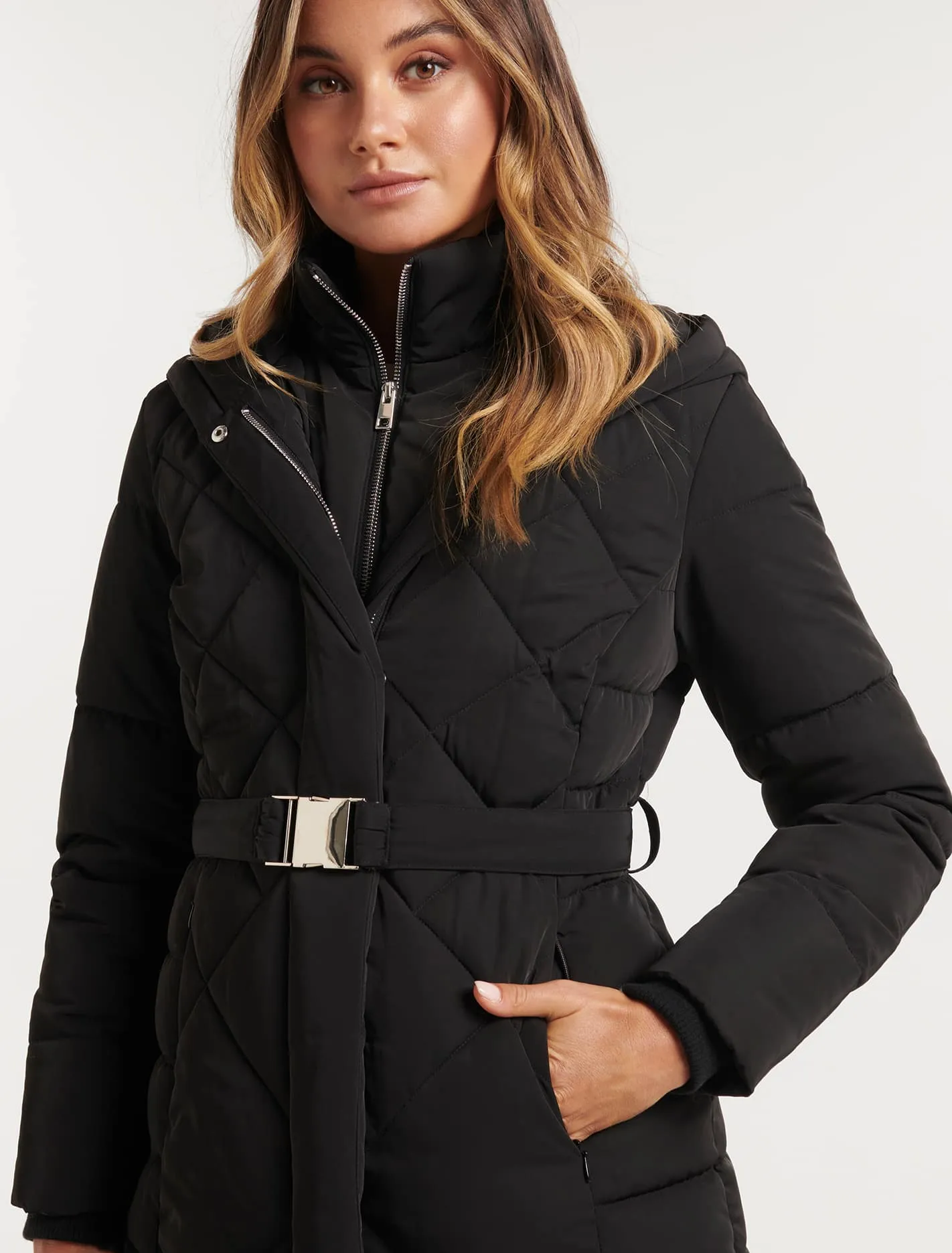 Courtney Belted Puffer Jacket