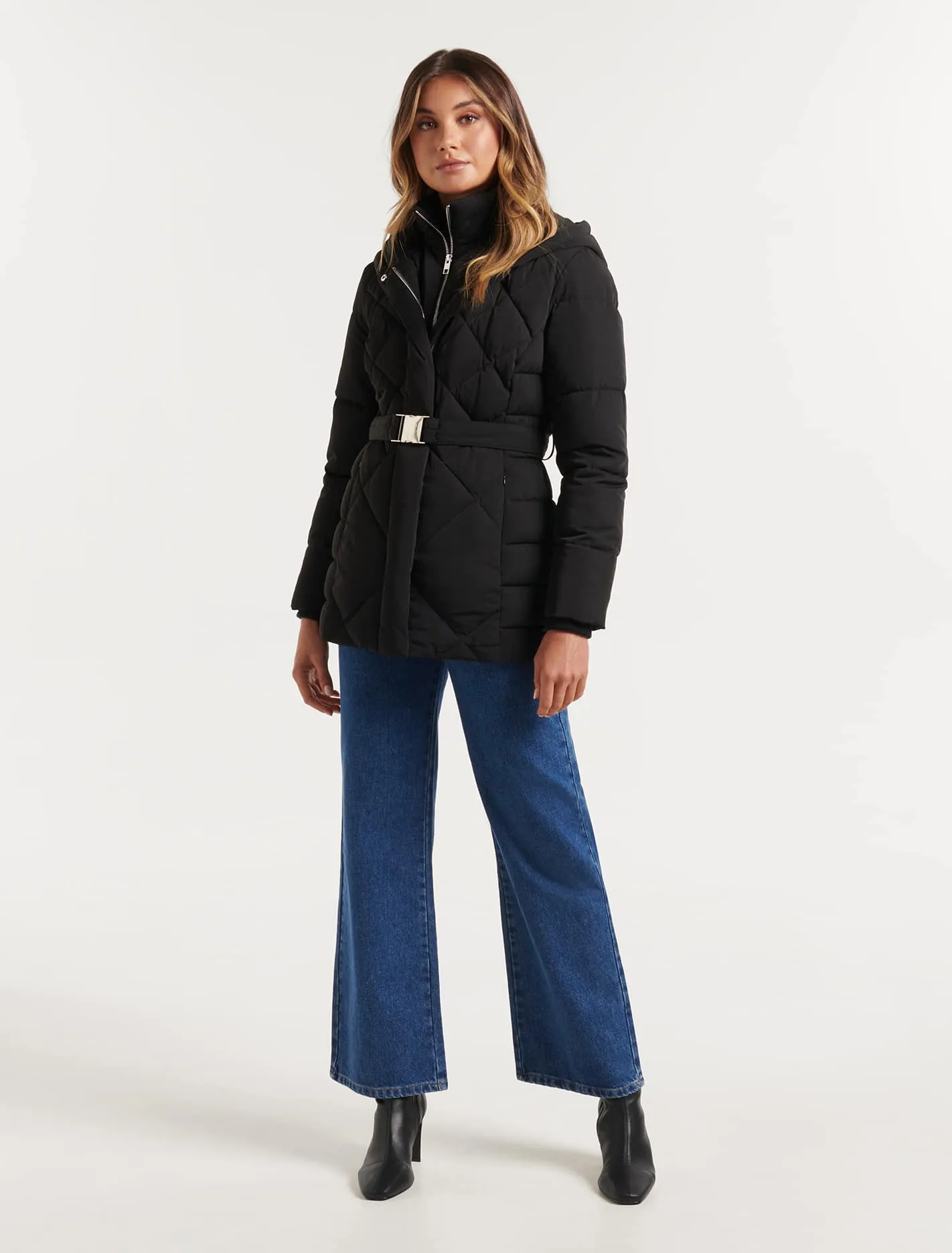 Courtney Belted Puffer Jacket