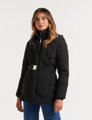 Courtney Belted Puffer Jacket