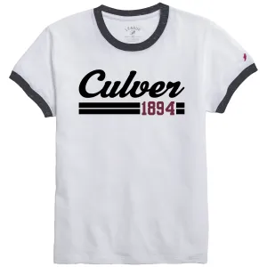 Culver 1894 Intramural Ringer Tee - White/Black Trim