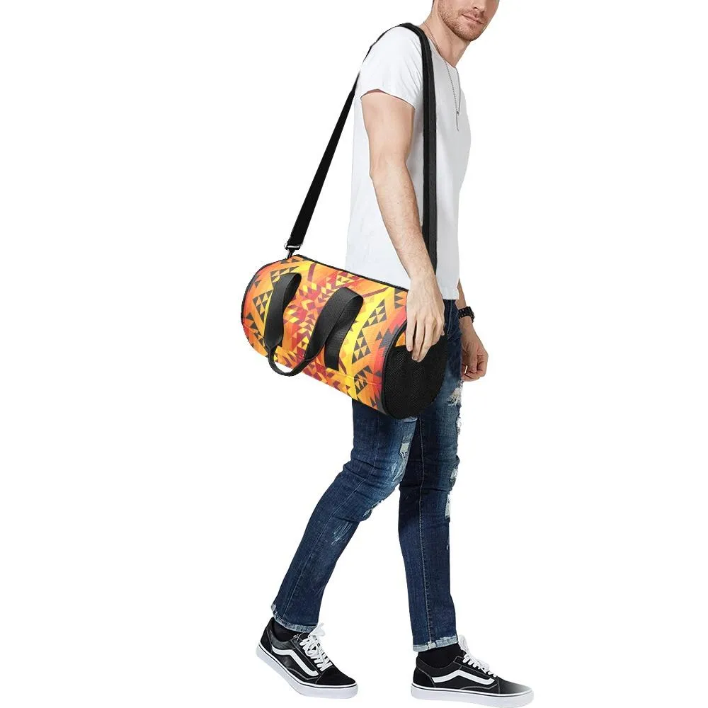 Desert Geo Yellow Red Duffle Bag
