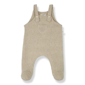 DOMENEC overall w/feet - beige
