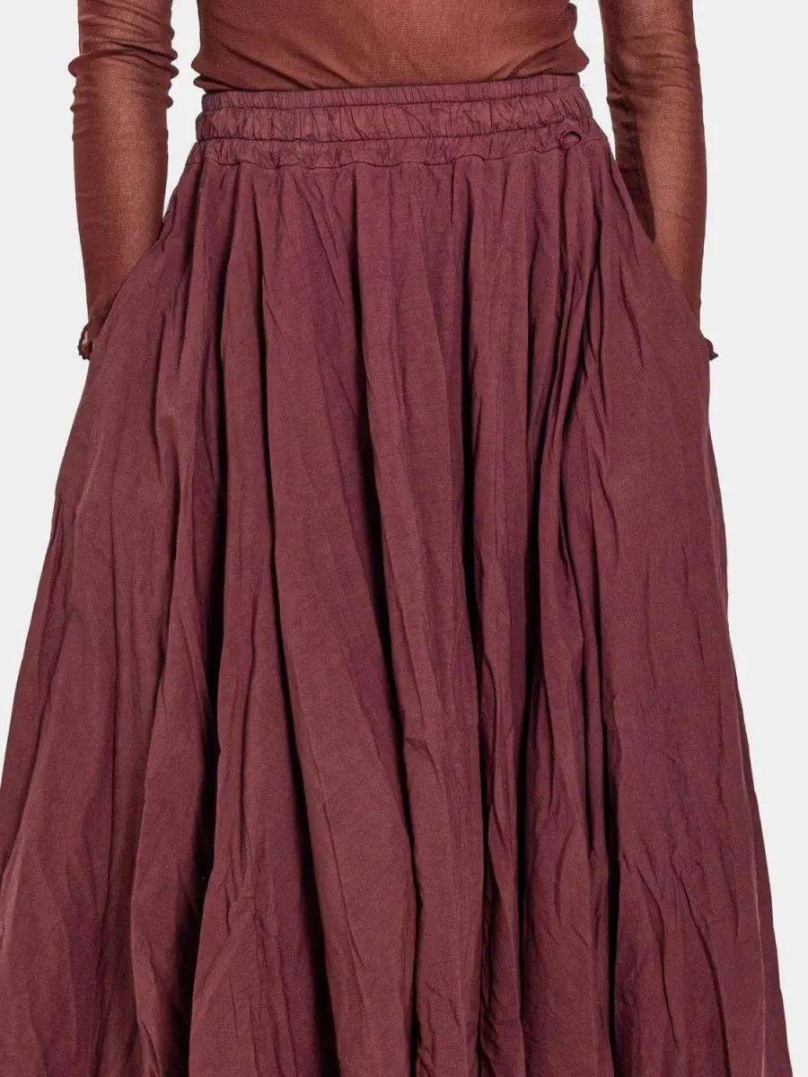 Double Layer Half Circle Midi Skirt