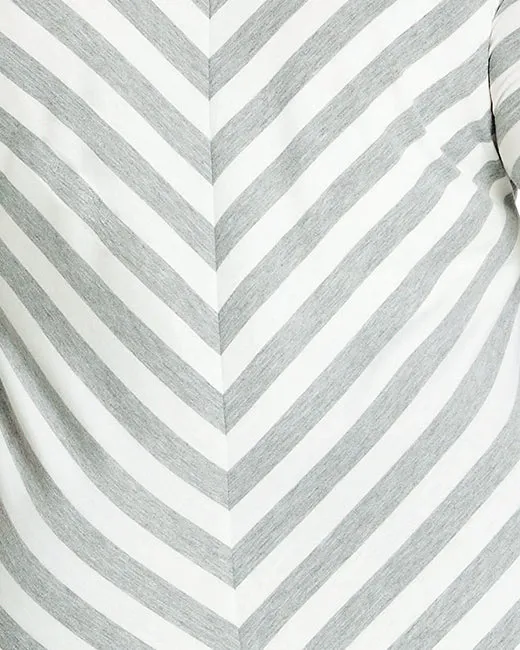 Emily Panel Tunic | Ivory/Grey Marle