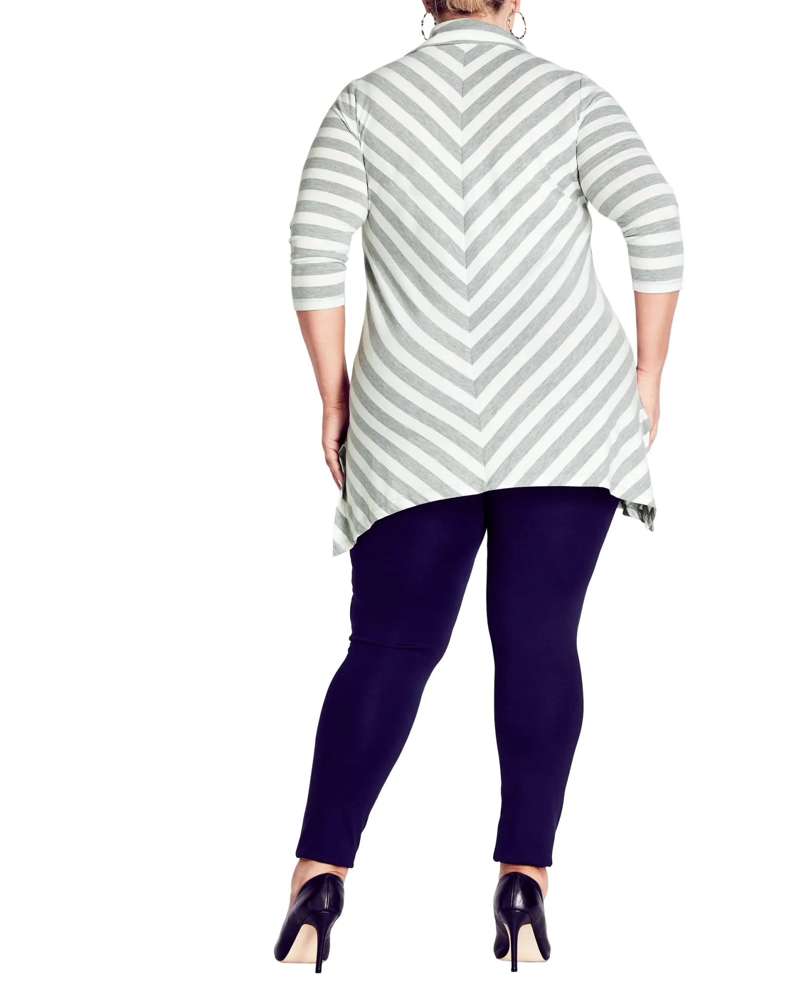 Emily Panel Tunic | Ivory/Grey Marle