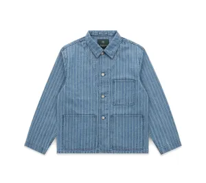 Factory Denim Chore Coat | Lt. Wash/Fisher Stripe