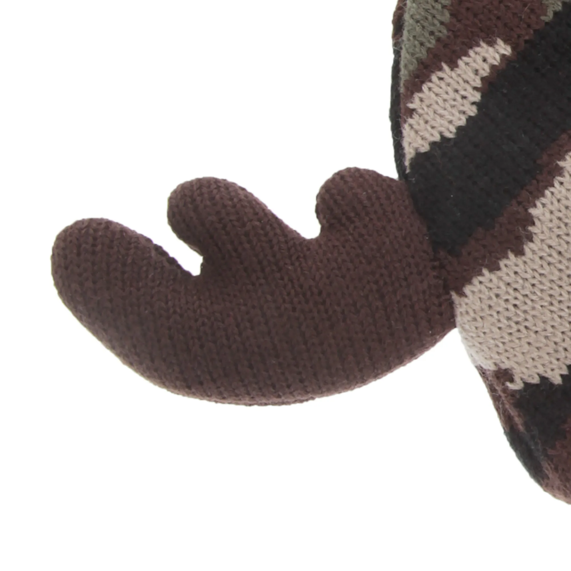 FLOSO Mens Camo Pattern Winter Beanie Hat With Moose Antlers