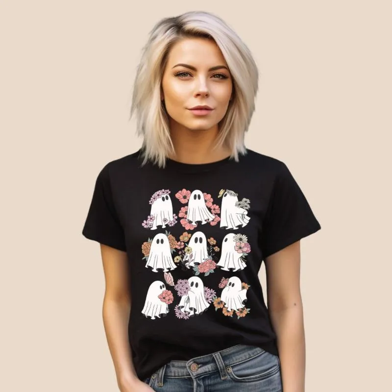 Flower Power Ghosts Graphic Tee