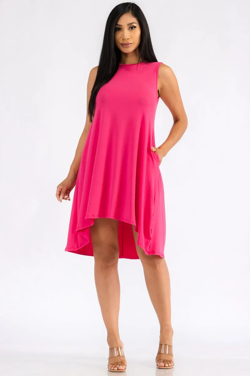 HH696X-SL - RELAXED FIT SLEEVELESS DRESS