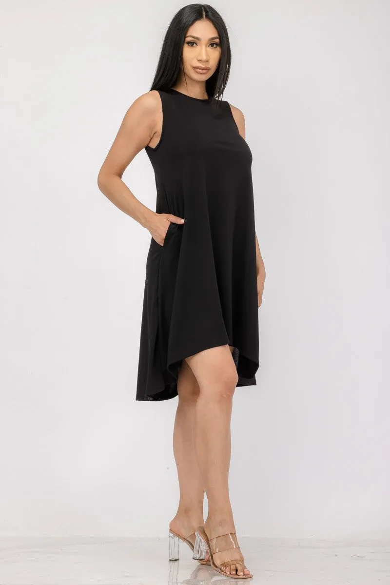 HH696X-SL - RELAXED FIT SLEEVELESS DRESS