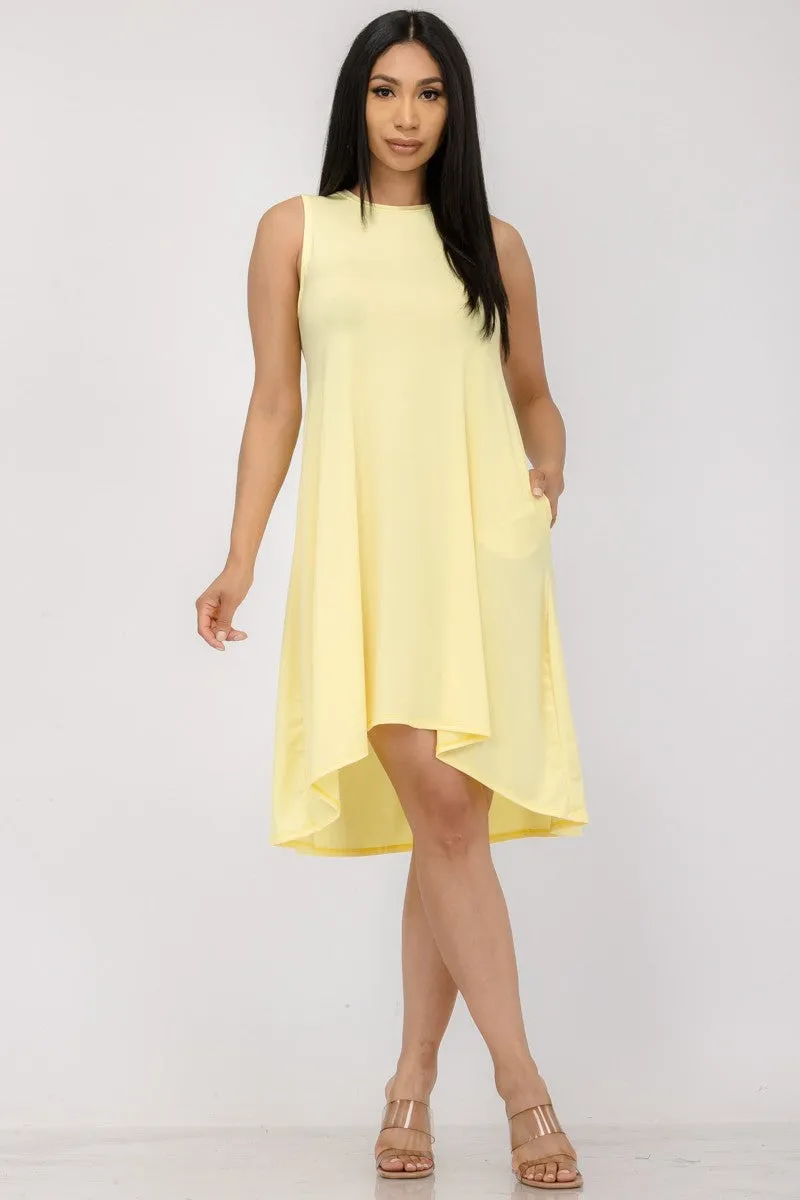 HH696X-SL - RELAXED FIT SLEEVELESS DRESS