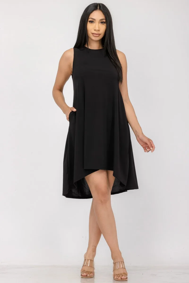 HH696X-SL - RELAXED FIT SLEEVELESS DRESS