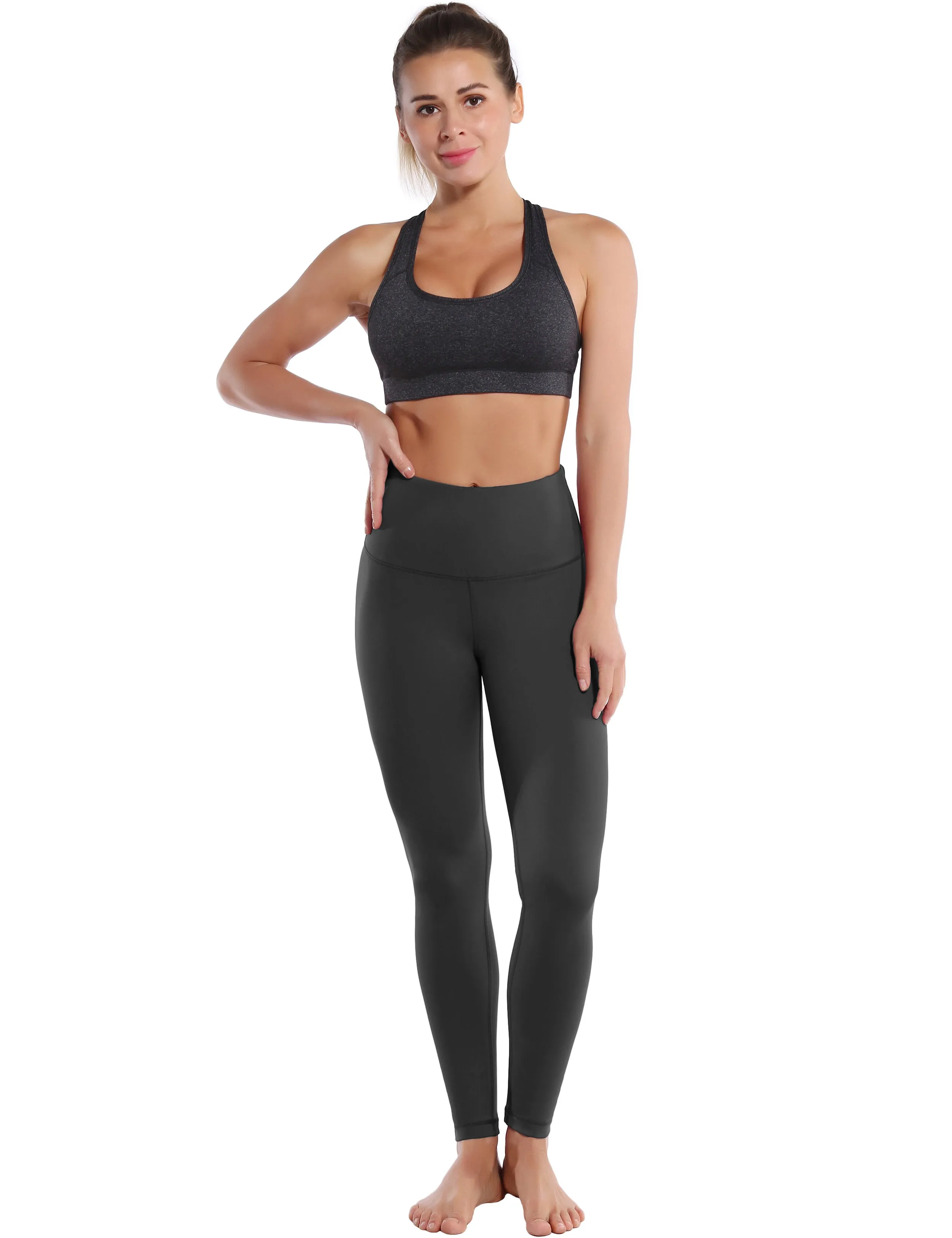 High Waist Tall Size Pants shadowcharcoal_Tall Size