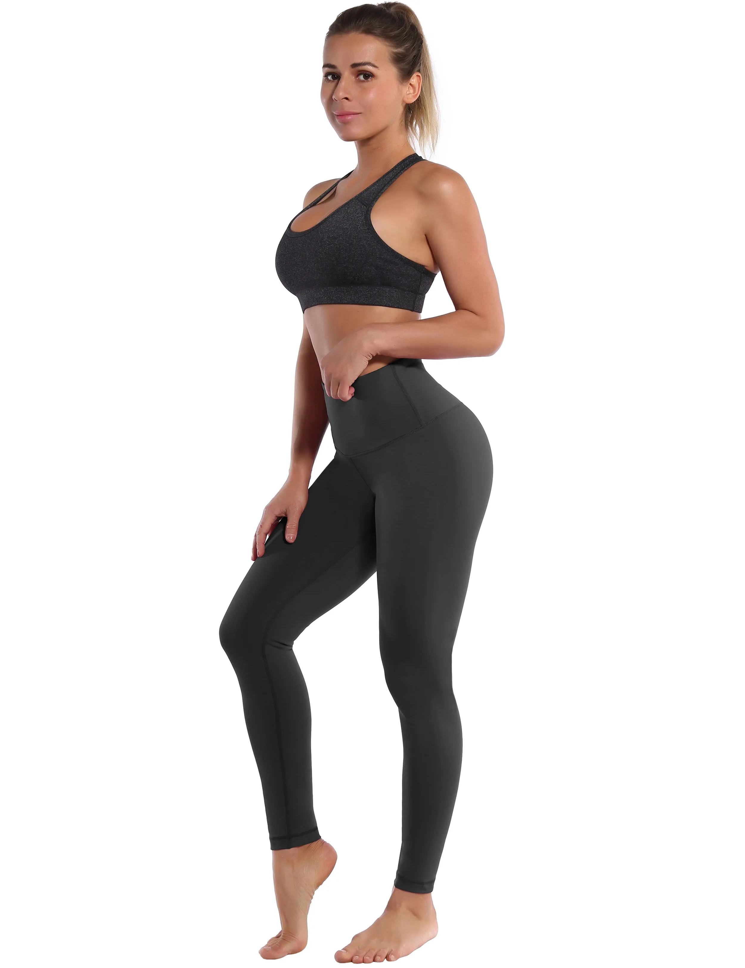 High Waist Tall Size Pants shadowcharcoal_Tall Size