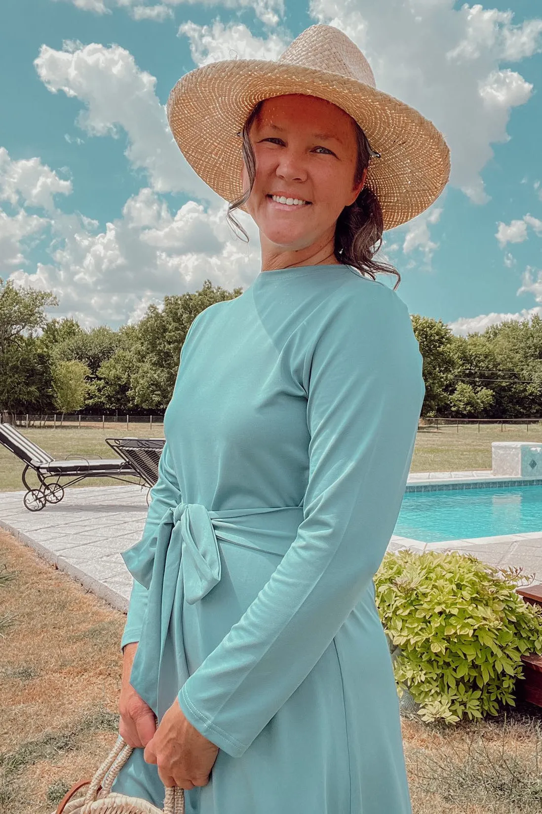Ibiza Teal Swim Dress